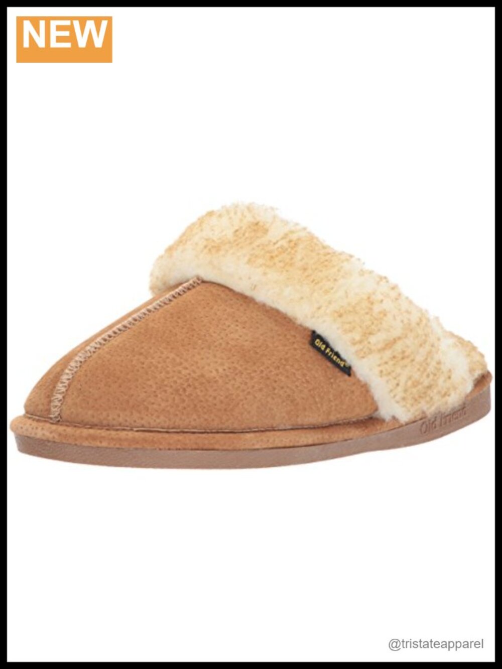 Leather Fleece Rubber Slipper Scuff Plush Pull-On No Heel Closed Toe